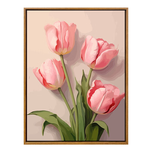 
Blue Origin Healing Tulip Diy Digital Oil Painting High Difficulty Hand-Passing Time to Relieve Boredom Hand-Drawn Oil Painting Living Room Hanging Painting SJ13968 Highlight Pigment + Professional Oil Canvas + Brush 11