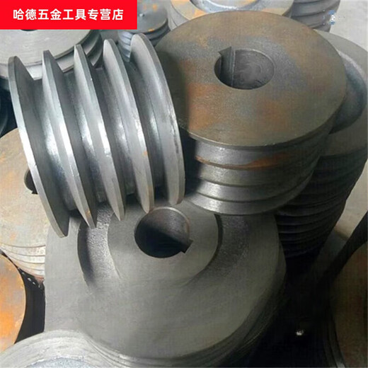 RSRDDY triangle pulley B type 4-slot cast iron motor inner diameter keyway wheel outer diameter 100 to 500mm four-slot 4B belt tray black 4B12048 key 14 flat