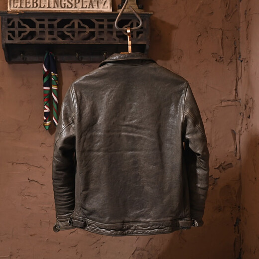 Jeep Spirit Greil en cuir en cuir veste pour la tête de tête pour hommes couches de mouton de mouton veste en cuir belle pour courte veste rétro pour hommes pour hommes à la mode pour hommes xl