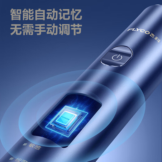 FLYCO electric toothbrush for adults, fully automatic intelligent sonic soft-bristle gum protection, deep cleaning, couple birthday and New Year gift for boyfriend and girlfriend FT7205 sapphire blue