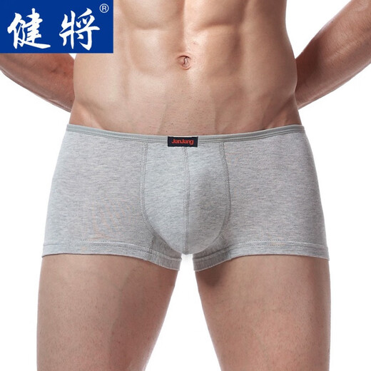 健将9272健将（2条价）低腰莫代尔双层男士平角内裤 平脚40支纱 颜色随机发 L