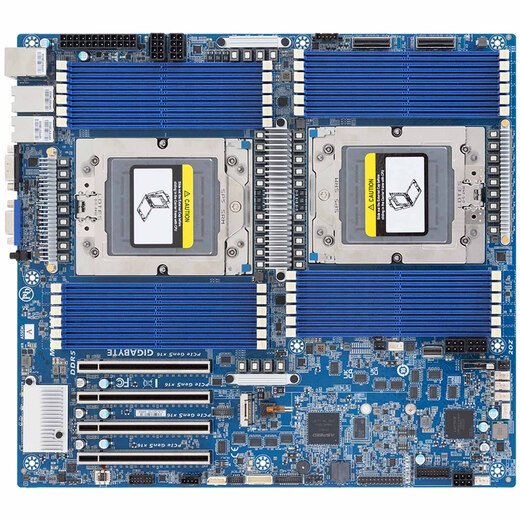 艾基希AMD双路epyc MZ73-LM2 9004 9005 500W 双电口万兆 M.2 集显 ipmi pcie5.0*16*4 双MCIO 8i 主板+9755+360水冷