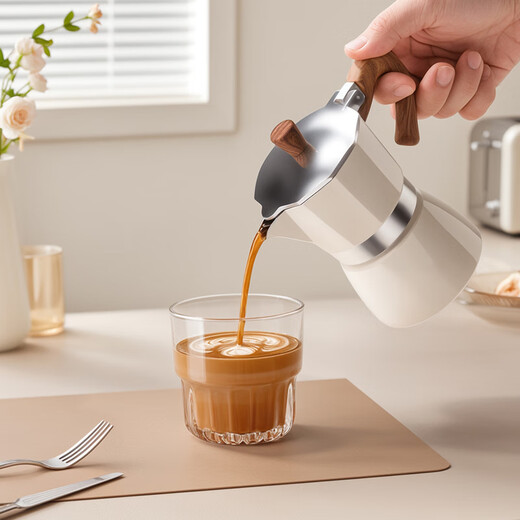 CLITON hand brewed coffee pot gift box set hand grinder coffee bean grinder portable coffee machine Italian Moka pot