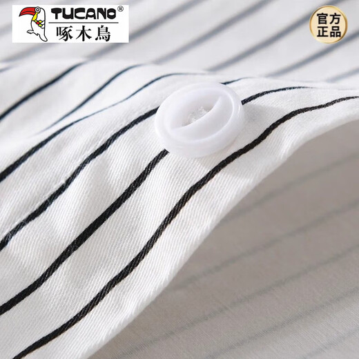 啄木鸟（TUCANO）日系清新条纹长袖衬衫男春秋装上衣衬衫文艺潮流时尚休闲百搭衬衣 杏色 L 120-135斤