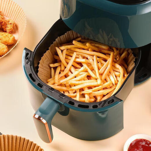 Papier spécial pour la friteuse à air, papier absorbant à l'huile à haute température adapté à Xiaomi Midea Jyuyang Supor Air Fryer, 50 morceaux de couleur d'origine