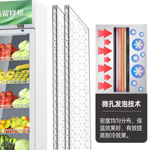 
Yucan single-door food sample cabinet refrigerated fresh-keeping kindergarten restaurant canteen commercial display cabinet 1.95 meters high sample cabinet double 688 liters