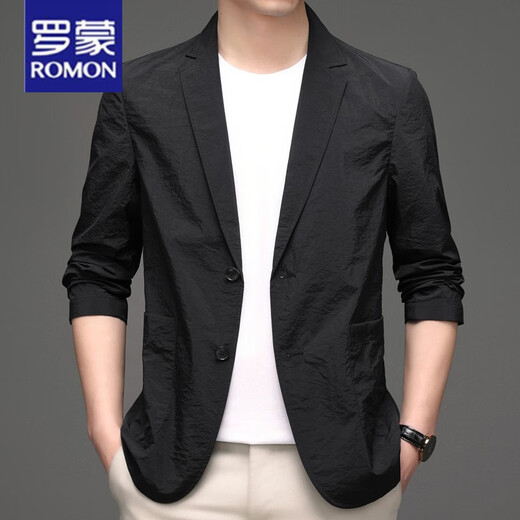 ROMON (ROMON) Spring y otoño Traje casual Chaqueta para hombres Hielo de alta gama Ropa de protección de sol de seda de moda