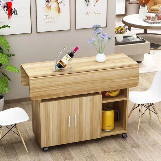 Qipa simple folding table dining table for home small apartment 4 people dining table removable rectangular multi-functional sideboard upgraded 100*70 black marble rounded corners