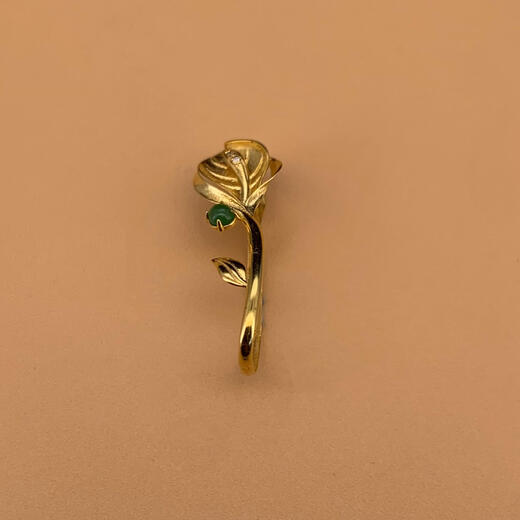 OEMG18K gold safety buckle clip buckle jade pendant buckle high-end inlaid air towing accessories special K gold buckle head does not fade No. 1 18k gold color