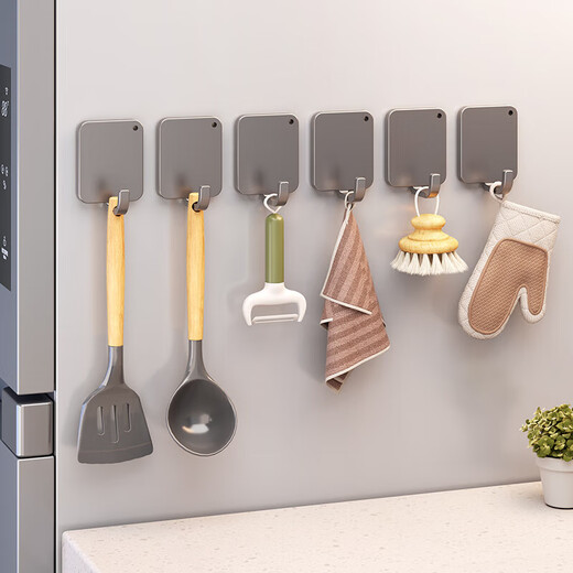 MNICN gas water heater shield magnetic suction pipe decorative hole board kitchen natural gas ugly board storage rack magnetic suction - gun gray small hook 1 (load capacity 1Jin Jin is equal to 0.5 kg)