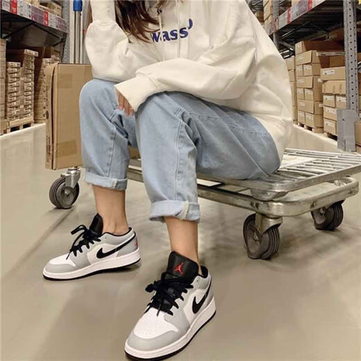 耐克（NIKE）air jordan 1 Low男鞋女鞋夏季新款aj1低帮板鞋运动篮球鞋 FB9907-102/FB9908-102 白褐紫 44.5