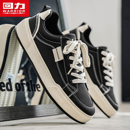 Warrior men's shoes classic retro sling shoes versatile fashion casual sneakers J403MJ black 43