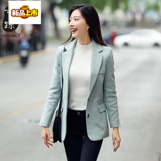 Chujing 2025 new blazer women's spring and autumn new Korean style casual fashion temperament small suit top British style brown 2XL