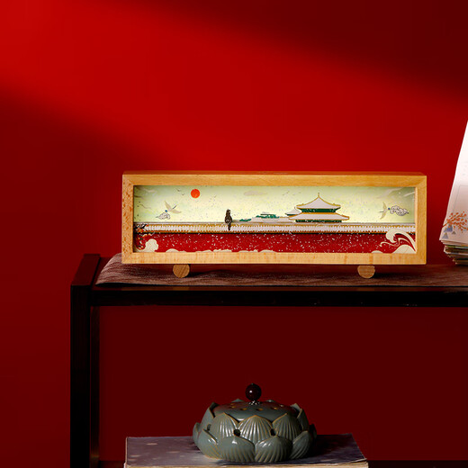 New cultural and creative birthday gifts Forbidden City wooden atmosphere night light home office decoration ornaments bedside lamp for girlfriend
