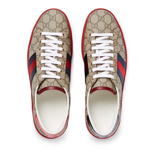 Zapatos para hombres de Gucci, logotipo retro de moda zapatillas y zapatillas casuales impresas, Color Ebony 429445 96G50 9767 41.5 7.5/41.5