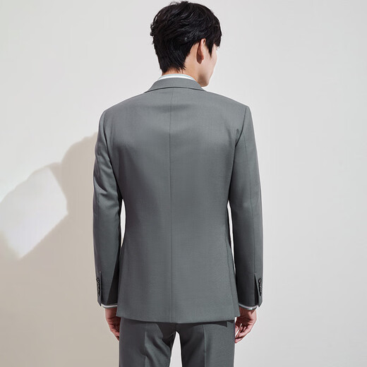 Anniversary Bird Suit Men's First Suit in Life Business Fashion Formal Wool Suit Pants Suit Slim Men Forest Green Strong Twisted Solid Color 50 A(180/100) /Please note waist or trousers