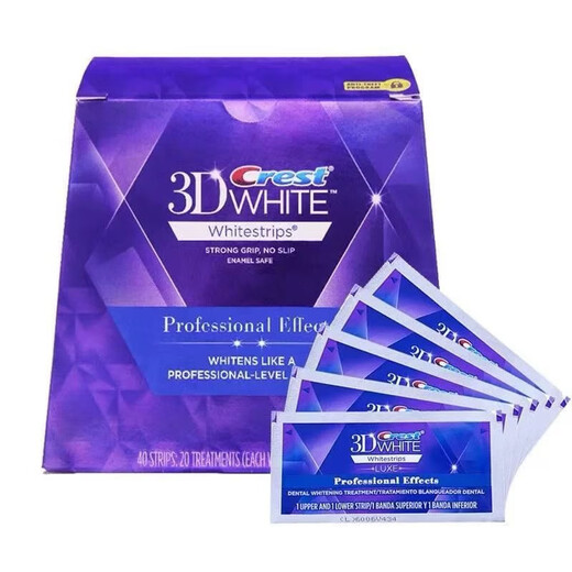 Crest Crest American Version Whitening Tooth Patch Enhanced La version élimine rapidement le jaunissement et élimine les taches de dents pour hommes et femmes, blanchiment et éclaircissement, une boîte [20 paires / 40 pièces]