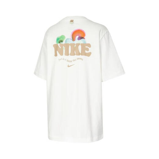 Nike (Nike) Coton Pure Coton à manches courtes lettre anglaise d'anglais imprimer le cou rond T-shirt violet filles décontractées Half Half manche HF6180-133 / Brave Confession / Bold Love S / 155 / 80A