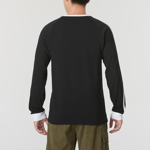 Adidas Clover Camiseta de manga larga Spring y otoño Nuevo Sportswear Simple redondo de cuello redondo suelto Top informal IA4877 Black XS