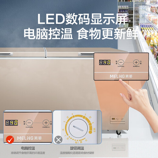 美菱（MeiLing）零下-40超低温 冷藏冷冻转换家用商用电子温控五面制冷大冷冻囤货冷柜冰箱冰柜 以旧换新补贴 738升【-40度低温冷冻】钢胆 738L