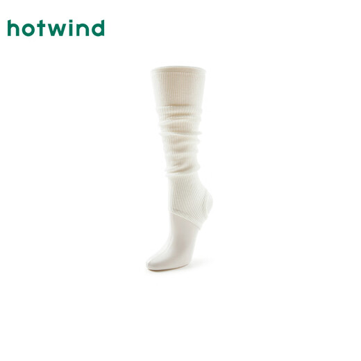 Hot Wind 2025 Spring New Women's Ultra-Thin Calf Socks Cover 04 White 1 Pair One Size