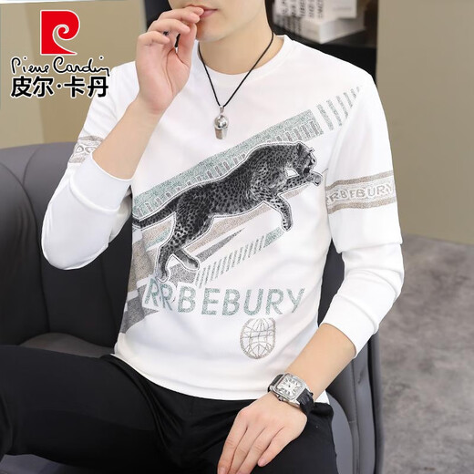 Pierre Cardin 2025 Camiseta de manga larga de manga larga de primavera y otoño