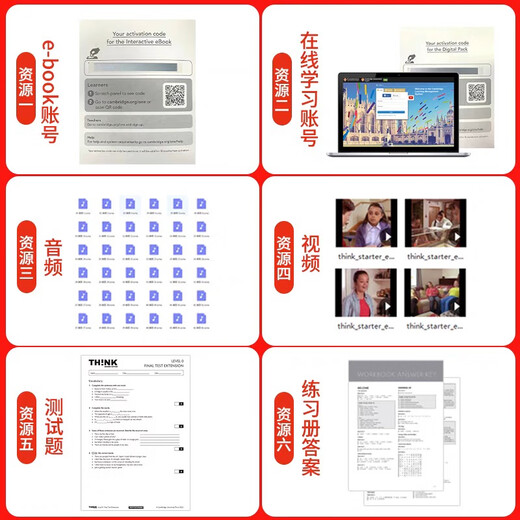 Denken Sie an Lehrbuch Neue Version 2. Version Think Starter Level 12345 Lehrbuch + Übungsbuch + Online-Konto Senden Sie Audio- und Video-Test Antworten.