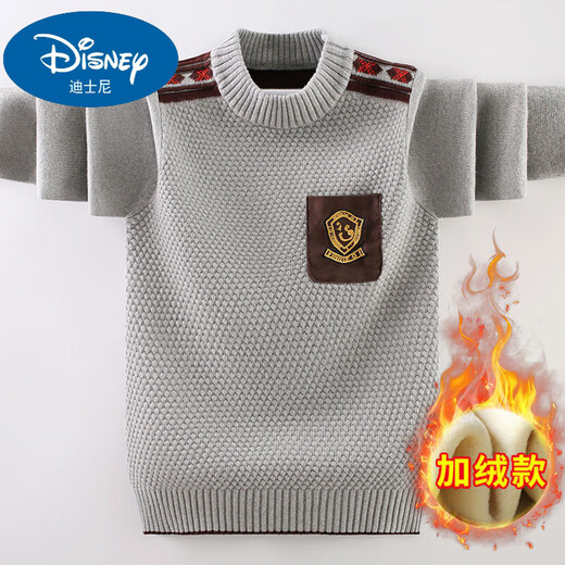 Disney Children's Cardigan Boy Pullover Pullover 2025 Herbst und Winter Neuem Stil Dicked Plüsch mittelgroß