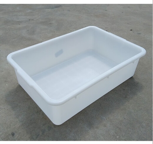 Carlore Rectangulaire blanc petit bassin en plastique Grande industrie de reproduction épaissie Pièces sans couvercle Boîte en plastique Boîte à colle n ° 7 Basin blanc 695 * 430 * 200