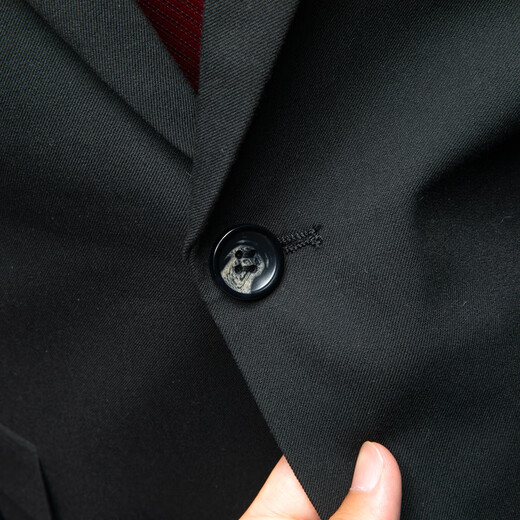 Dibinze large size suit suit men's solid color wedding dress interview business fat man high-end suit black XL