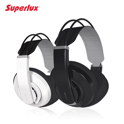 Superlux舒伯乐 HD681EVO 监听半开放式有线音乐HIFI耳机头戴式 HD681EVO【黑色】