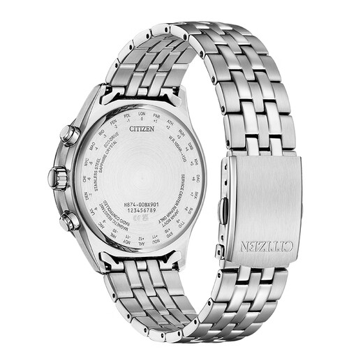 CITIZEN watch men's Japanese and Korean watch Air Eagle series light kinetic energy radio wave steel belt business gift BY1030-50L