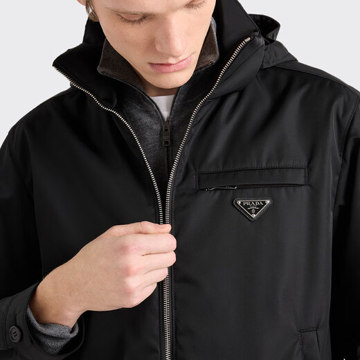 PRADA/Prada gift men's regenerated nylon short jacket black 52