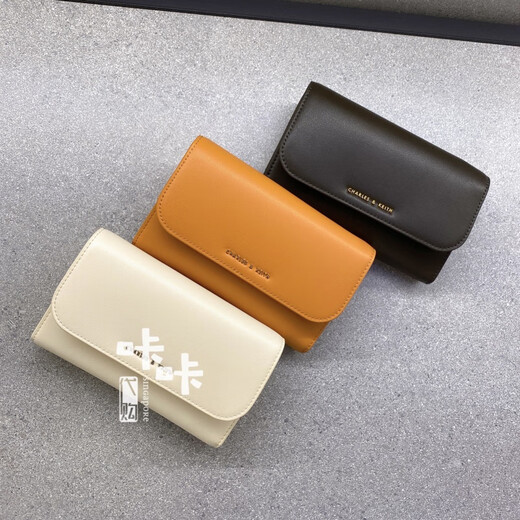 CHARLES&KEITHCHARLES＆KEITH新加坡限定小CK6-10840459-1纯色短款链条斜挎钱包 南瓜色 Pumpkin