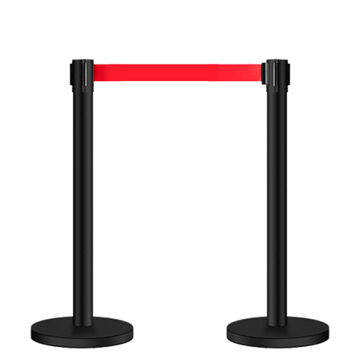 Nightingale Isolation Belt Telescopic Belt One Meter Line Railing Road Isolation Fence Bank Hotel Hotel Shopping Mall Airport Queuing Guardrail Warning Safety Line Black 2 Meter Line Pair