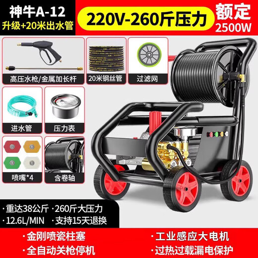 Black Cat Sheng Will Commercial Washing Machine à laver haute pression Machine de lavage haute puissance Lavage de voiture à eau pistole