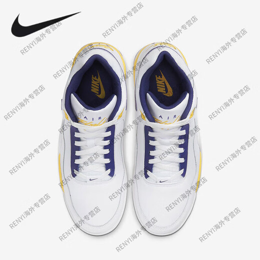 Nike (Nike) Flight Legacy AJ4 Brüder Lakers Retro-Basketballschuhe FD9928-101 AJ4 BROTHES MODEL 40