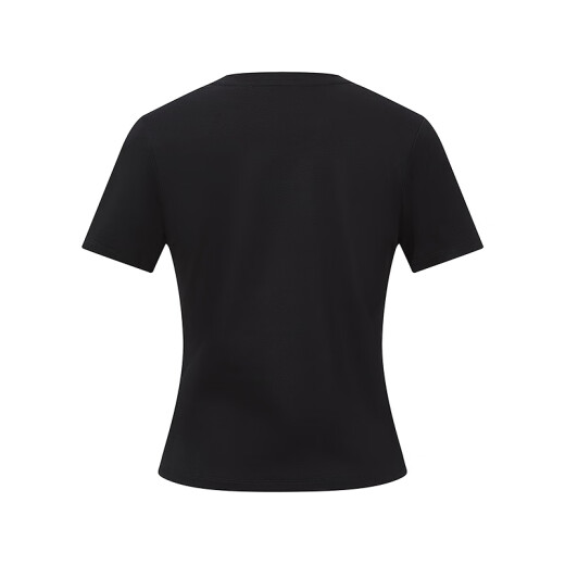Bosideng (Bosideng) 25 Summer Nuevo estilo Jiaoyang Camiseta de algodón puro para mujeres Tendencia fría tendencia suelta B2502225112yh Yinyu Black 9755 L 170/92a