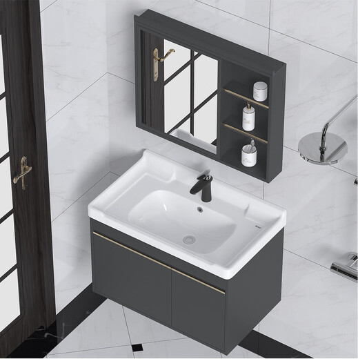 
POURNELLE Integrated Ceramic Basin Semi-Inset Wash Basin Basin Basin Basin Basin Square Wash Basin 1048NJ Cabinet Basin (including drain accessories)