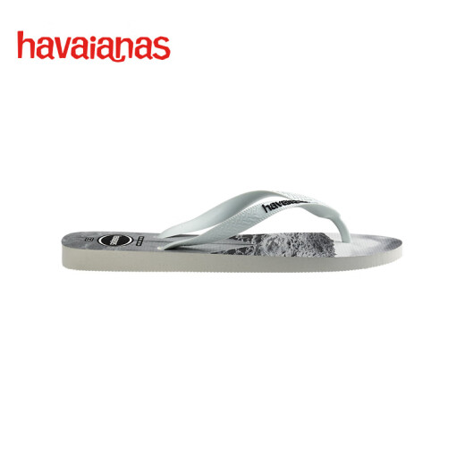 havaianas Hype III beach men's flip flops summer seaside outdoor casual slippers can be worn outside 6194-white/black/grey 41-42 Brazilian code