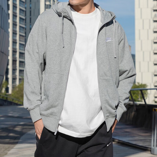 耐克（NIKE）套装男士 运动服连帽针织夹克外套上衣 束脚长裤休闲裤 两件套 针织夹克+束脚长裤 M