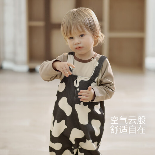 
Bali pig baby overalls spring and autumn baby jumpsuits spring weightlifting pants toddler sweatshirts boys and girls jumpsuits Pear Garden 100