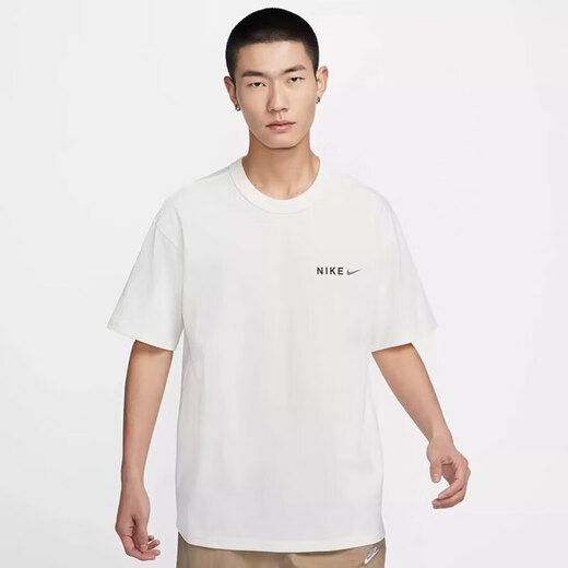 耐克（Nike） 短袖男装上衣春夏季新款跑步体恤运动服训练透气宽松圆领半袖T恤 HF6172-133/全棉 L /建议130-150斤
