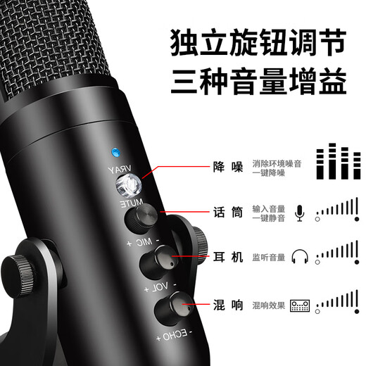 Onedy core upgrade audiobook dedicated recording equipment professional set Himalayan dubbing microphone online class game live broadcast noise reduction microphone usb computer and mobile phone universal Pro upgraded version - mobile phone and computer universal professional recording + noise reduction card