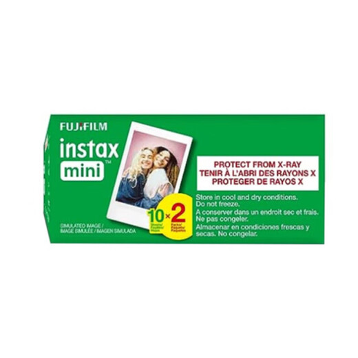 Fuji Instant Mini-Fotopapier (gilt für mini7+/9/11/12/40/90/99/LiPlay/EVO) 20 Blatt Fotopapier mit weißem Rand (kostenloses Zufallsgeschenk)
