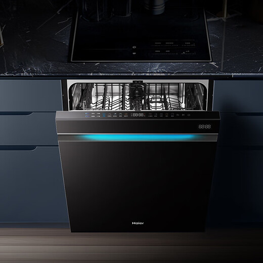Haier dishwasher, national supplement, double-sided washing new product, 16 sets, large capacity, high water pressure Yunxi 396, double ultra-clean UV sterilization, built-in dishwasher, adjustable basket