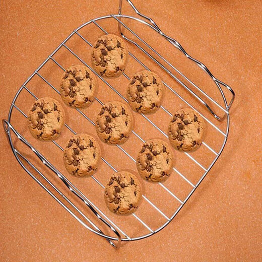 FANCYCHIC 96% rate air fryer steam rack grill special oven household barbecue accessories double-layer barbecue can be baked universal barbecue rack special for air fryer easy barbecue stainless steel 4 free barbecue sticks