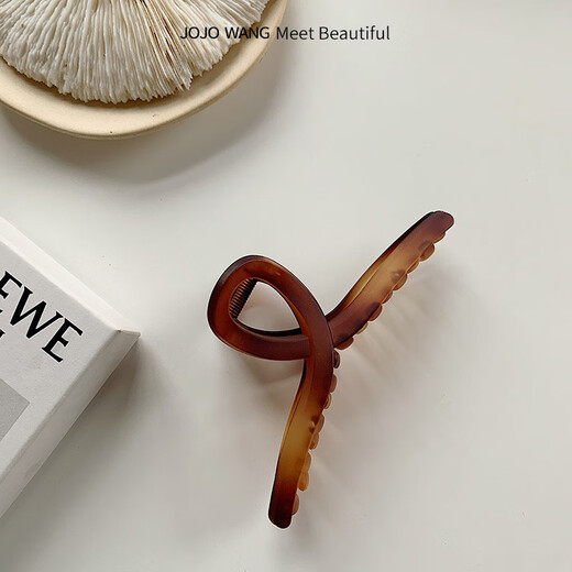 Jiao Xuefia Acrylic Frosted Shark Clip Amber Hair Clip Women's Back of Head High-end Hair Clip Headwear Hair Clip