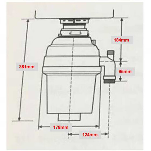 BECBAS garbage disposer kitchen food waste crusher processor household DM300