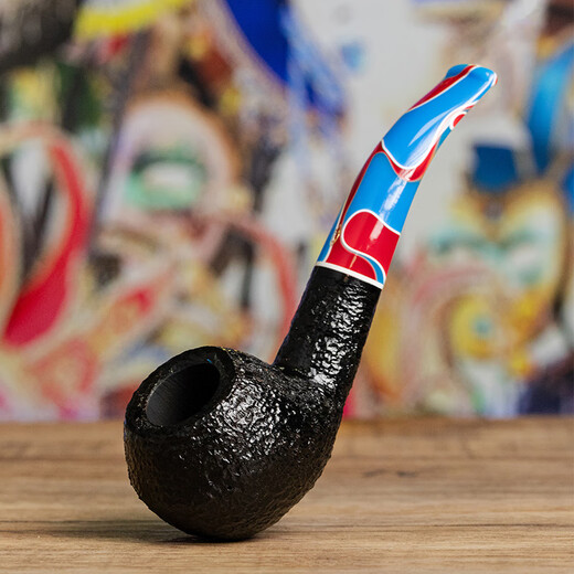 
Sharphan (SAVINELLI) imported from Italy with traditional 673 collection of handmade heather pipes, large solid wood curved pipes, men's gifts [Mask series 673 bucket type] 6mm
